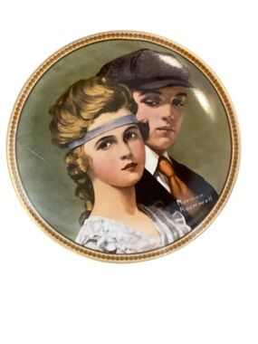 Knowles 1980’s Norman Rockwell Meeting on the Path Collectors Plate & Box